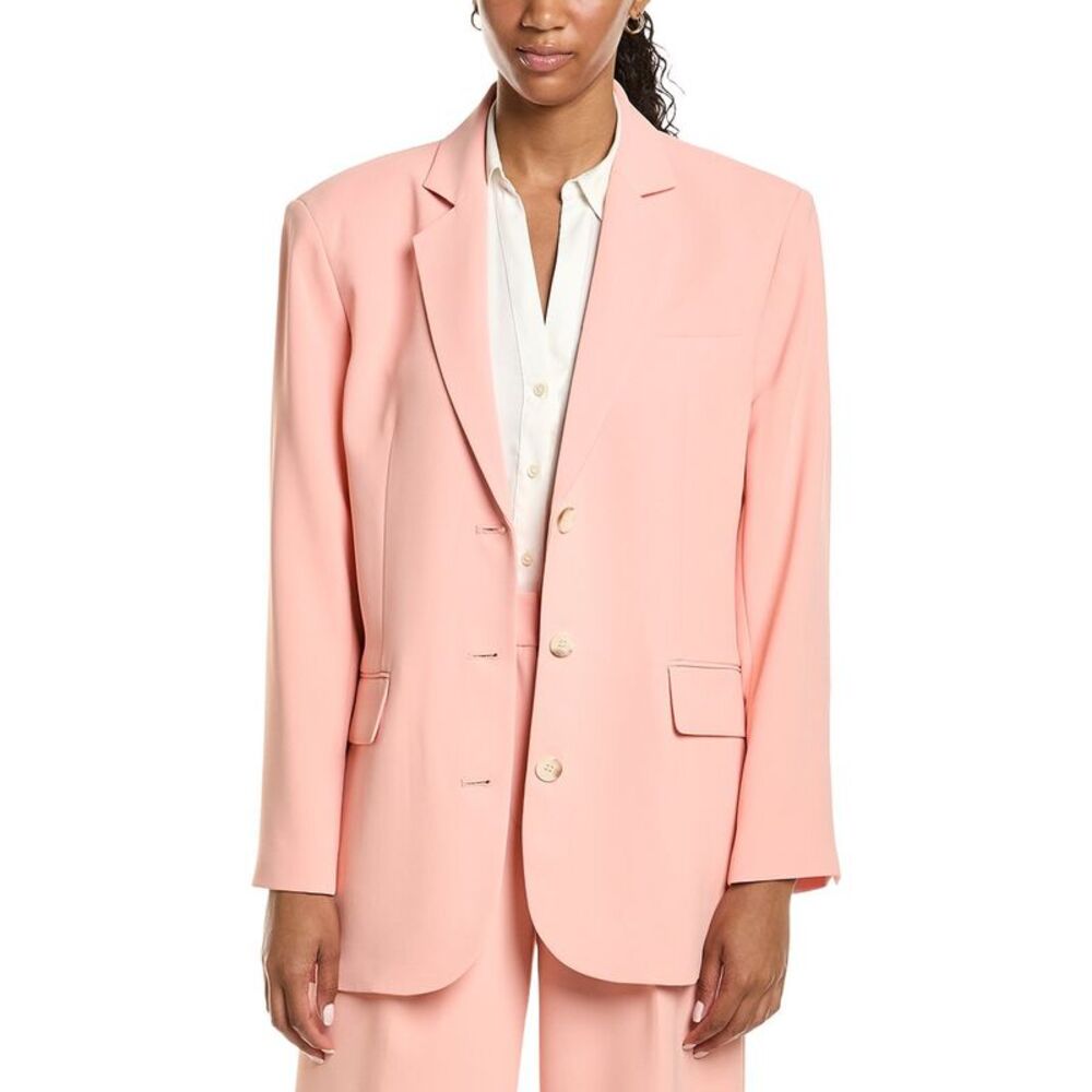 Kenneth Cole Womens Boyfriend Jacket, Pink